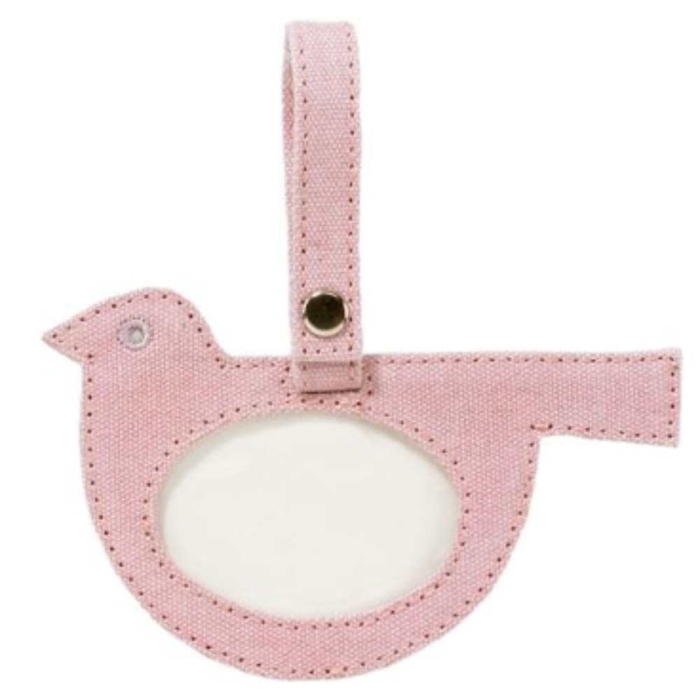 Dwell Studio Birds Petal Pink ID Toy Luggage Tag